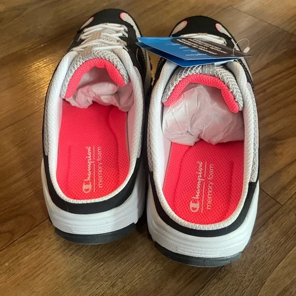 Champion Women's Black & Pink Athletic Slip-On Sneakers - Picture 6 of 8